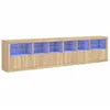 Image de vidaXL Buffet avec lumières LED chêne Sonoma 283x37x67 cm