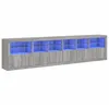Image de vidaXL Buffet avec lumières LED Sonoma Gris 283x37x67 cm