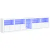 Image de vidaXL Buffet avec lumières LED blanc 283x37x67 cm
