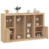 Image de vidaXL Buffets avec lumières LED 3 pcs chêne sonoma bois d'ingénierie