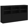 Image de Buffet avec lumières LED noir 181,5x37x100 cm