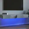 Image de vidaXL Meubles TV avec lumières LED 2 pcs gris béton 60x35x15,5 cm