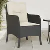 Image de vidaXL Chaises de jardin avec coussins lot de 2 noir résine tressée