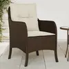 Image de vidaXL Chaises de jardin avec coussins lot de 2 marron résine tressée
