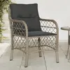 Image de vidaXL Chaises de jardin coussins lot de 2 gris clair résine tressée