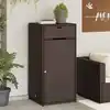 Image de vidaXL Armoire de rangement jardin marron 55x55x111 cm résine tressée