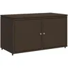 Image de vidaXL Armoire de Rangement Jardin Marron 110x55x60,5cm résine tressée