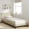 Image de vidaXL Cadre de lit avec tête de lit Dover crème 80x200cm tissu