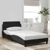 Image de vidaXL Cadre de lit Dover noir 100x200 cm velours