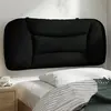 Image de vidaXL Coussin de tête de lit Hvar noir 80 cm tissu