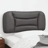 Image de vidaXL Coussin de tête de lit Hvar gris 80 cm similicuir