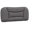 Image de vidaXL Coussin de Tête de Lit Hvar, Oreiller de Lecture avec Fermeture à Glissière, Coussin de Lecture pour Lit Chambre, Gris 90 cm Similicuir