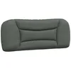 Image de vidaXL Coussin de Tête de Lit Hvar, Oreiller de Lecture avec Fermeture à Glissière, Coussin de Lecture pour Lit Chambre, Gris Foncé 100 cm Tissu