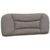 Image de vidaXL Coussin de Tête de Lit Hvar, Oreiller de Lecture avec Fermeture à Glissière, Coussin de Lecture pour Lit Chambre, Taupe 100 cm Tissu