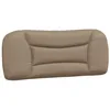 Image de vidaXL Coussin de Tête de Lit Hvar, Oreiller de Lecture avec Fermeture à Glissière, Coussin de Lecture pour Lit Chambre, Cappuccino 100 cm Similicuir