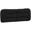 Image de vidaXL Coussin de Tête de Lit Hvar, Oreiller de Lecture avec Fermeture à Glissière, Coussin de Lecture pour Lit Chambre, Noir 120 cm Tissu