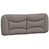 Image de vidaXL Coussin de Tête de Lit Hvar, Oreiller de Lecture avec Fermeture à Glissière, Coussin de Lecture pour Lit Chambre, Taupe 120 cm Tissu