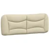 Image de vidaXL Coussin de Tête de Lit Hvar, Oreiller de Lecture avec Fermeture à Glissière, Coussin de Lecture pour Lit Chambre, Crème 120 cm Tissu