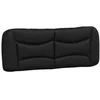 Image de vidaXL Coussin de tête de lit Hvar Noir 120 cm Similicuir