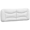 Image de vidaXL Coussin de Tête de Lit Hvar, Oreiller de Lecture avec Fermeture à Glissière, Coussin de Lecture pour Lit Chambre, Blanc 120 cm Similicuir