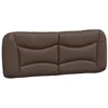 Image de vidaXL Coussin de Tête de Lit Hvar, Oreiller de Lecture avec Fermeture à Glissière, Coussin de Lecture pour Lit Chambre, Marron 120 cm Similicuir
