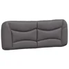 Image de vidaXL Coussin de Tête de Lit Hvar, Oreiller de Lecture avec Fermeture à Glissière, Coussin de Lecture pour Lit Chambre, Gris 120 cm Similicuir