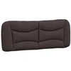 Image de vidaXL Coussin de Tête de Lit Hvar, Oreiller de Lecture avec Fermeture à Glissière, Coussin de Lecture pour Lit Chambre, Marron Foncé 140 cm Tissu