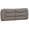 Image de vidaXL Coussin de Tête de Lit Hvar, Oreiller de Lecture avec Fermeture à Glissière, Coussin de Lecture pour Lit Chambre, Taupe 140 cm Tissu