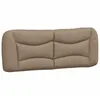 Image de vidaXL Coussin de Tête de Lit Hvar, Oreiller de Lecture avec Fermeture à Glissière, Coussin de Lecture pour Lit Chambre, Cappuccino 140 cm Similicuir