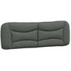 Image de vidaXL Coussin de Tête de Lit Hvar, Oreiller de Lecture avec Fermeture à Glissière, Coussin de Lecture pour Lit Chambre, Gris Foncé 160 cm Tissu
