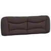 Image de vidaXL Coussin de tête de lit Hvar Marron foncé 160 cm Tissu