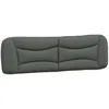 Image de vidaXL Coussin de Tête de Lit Hvar, Oreiller de Lecture avec Fermeture à Glissière, Coussin de Lecture pour Lit Chambre, Gris Foncé 180 cm Tissu
