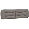 Image de vidaXL Coussin de Tête de Lit Hvar, Oreiller de Lecture avec Fermeture à Glissière, Coussin de Lecture pour Lit Chambre, Taupe 180 cm Tissu