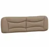 Image de vidaXL Coussin de Tête de Lit Hvar, Oreiller de Lecture avec Fermeture à Glissière, Coussin de Lecture pour Lit Chambre, Cappuccino 180 cm Similicuir
