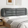 Image de vidaXL Coussin de tête de lit Hvar gris clair 200 cm tissu
