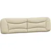 Image de vidaXL Coussin de tête de lit Hvar crème 200 cm Tissu