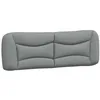 Image de vidaXL Coussin de tête de lit Gris Clair 152 cm Tissu, Oreiller de tête de lit, Oreiller de tête de lit Suspendu, Coussin pour tête de lit Flottant