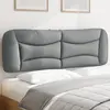 Image de vidaXL Coussin de tête de lit Hvar gris clair 152 cm tissu