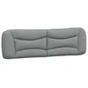 Image de vidaXL Coussin de tête de lit Gris Clair 193 cm Tissu, Oreiller de tête de lit, Oreiller de tête de lit Suspendu, Coussin pour tête de lit Flottant
