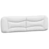 Image de vidaXL Coussin de tête de lit Blanc 193 cm Similicuir, Oreiller de tête de lit, Oreiller de tête de lit Suspendu, Coussin pour tête de lit Flottant