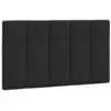 Image de vidaXL Coussin de tête de lit Hanko Noir 90 cm Velours