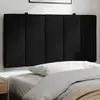 Image de vidaXL Coussin de tête de lit Hanko noir 100 cm velours