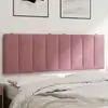 Image de vidaXL Coussin de tête de lit Hanko rose 120 cm velours