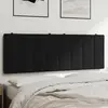Image de vidaXL Coussin de tête de lit Hanko noir 140 cm velours