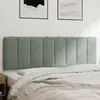 Image de vidaXL Coussin de tête de lit Hanko gris clair 160 cm velours