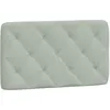 Image de vidaXL Coussin de Tête de Lit, Oreiller de Tête de Lit avec Bandes Auto-agrippantes, Coussin Rembourré Chambre à Coucher, Gris Clair 80 cm Velours