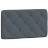 Image de vidaXL Coussin de Tête de Lit, Oreiller de Tête de Lit avec Bandes Auto-agrippantes, Coussin Rembourré Chambre à Coucher, Gris Foncé 80 cm Velours