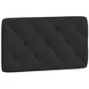 Image de vidaXL Coussin de Tête de Lit, Oreiller de Tête de Lit avec Bandes Auto-agrippantes, Coussin Rembourré Chambre à Coucher, Noir 80 cm Velours