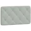 Image de vidaXL Coussin de Tête de Lit, Oreiller de Tête de Lit avec Bandes Auto-agrippantes, Coussin Rembourré Chambre à Coucher, Gris Clair 90 cm Velours