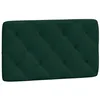 Image de vidaXL Coussin de tête de lit Vert foncé 90 cm Velours